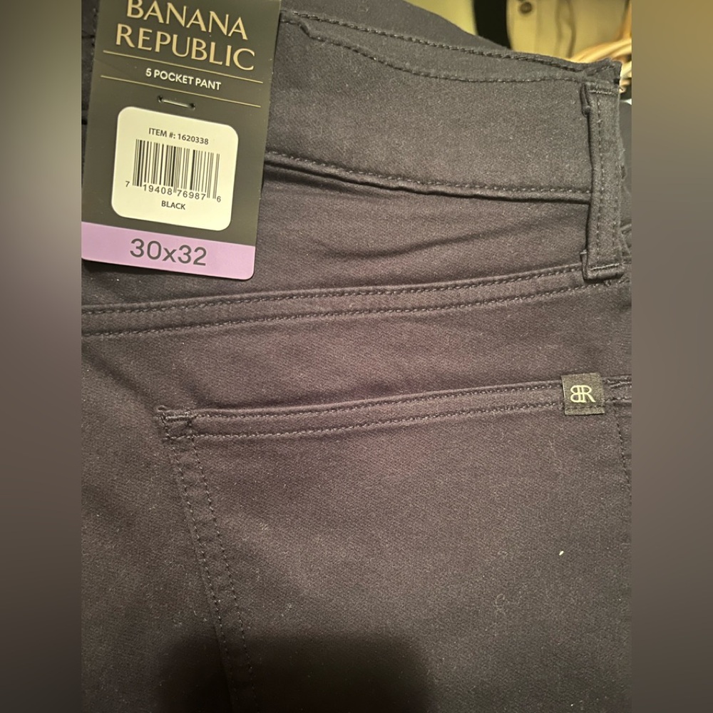 NWT, Banana Republic Men’s Black Dress Jeans, Size 30 X 32